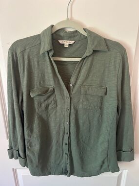 Orvis Olive Button-Down Utility Shirt